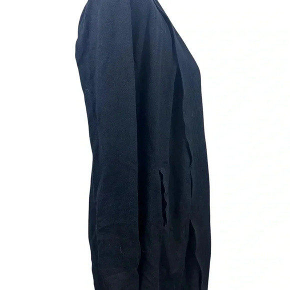 White House Black Market black open front sweater size medium - Picture 6 of 9